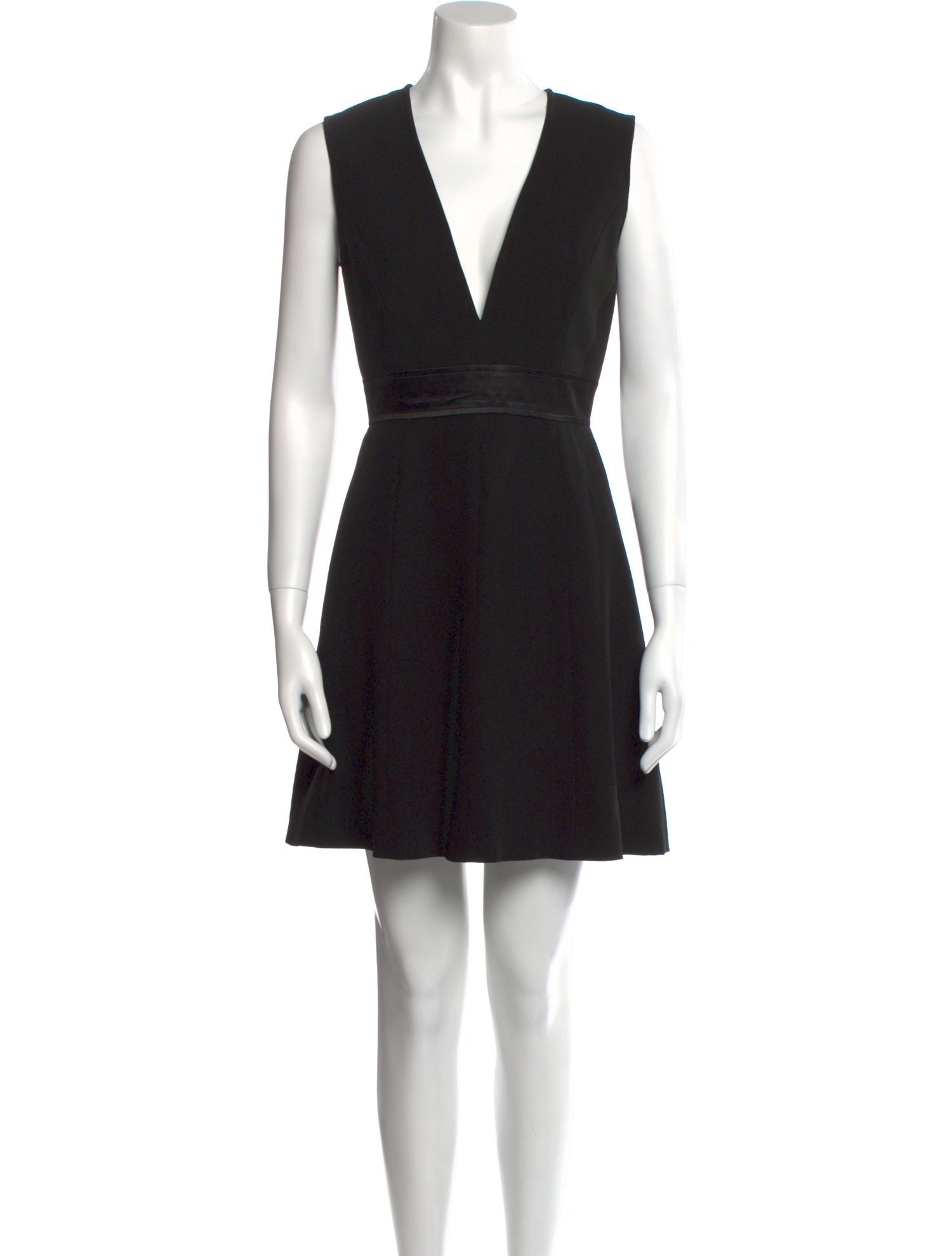 Claude Montana Plunge Neckline Mini Dress