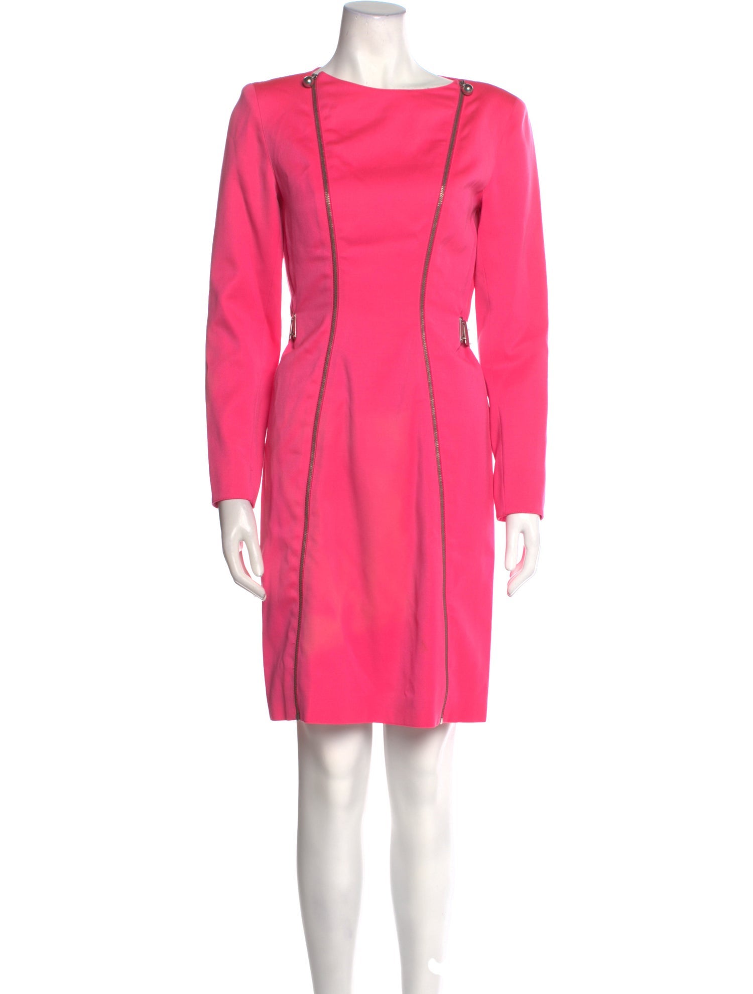 Claude Montana Bateau Neckline Knee-Length Dress