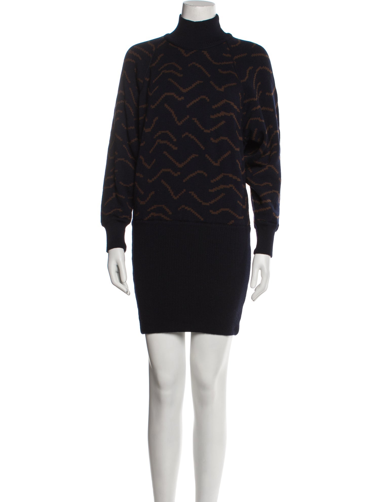 Claude Montana Wool Mini Dress