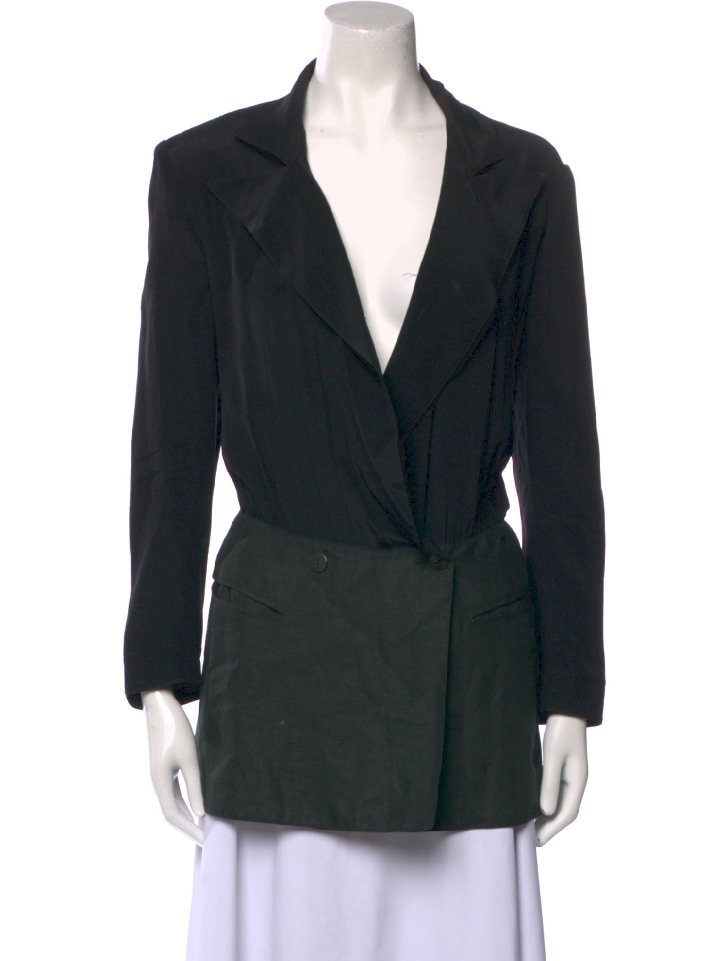 Claude Montana Silk V-Neck Blouse