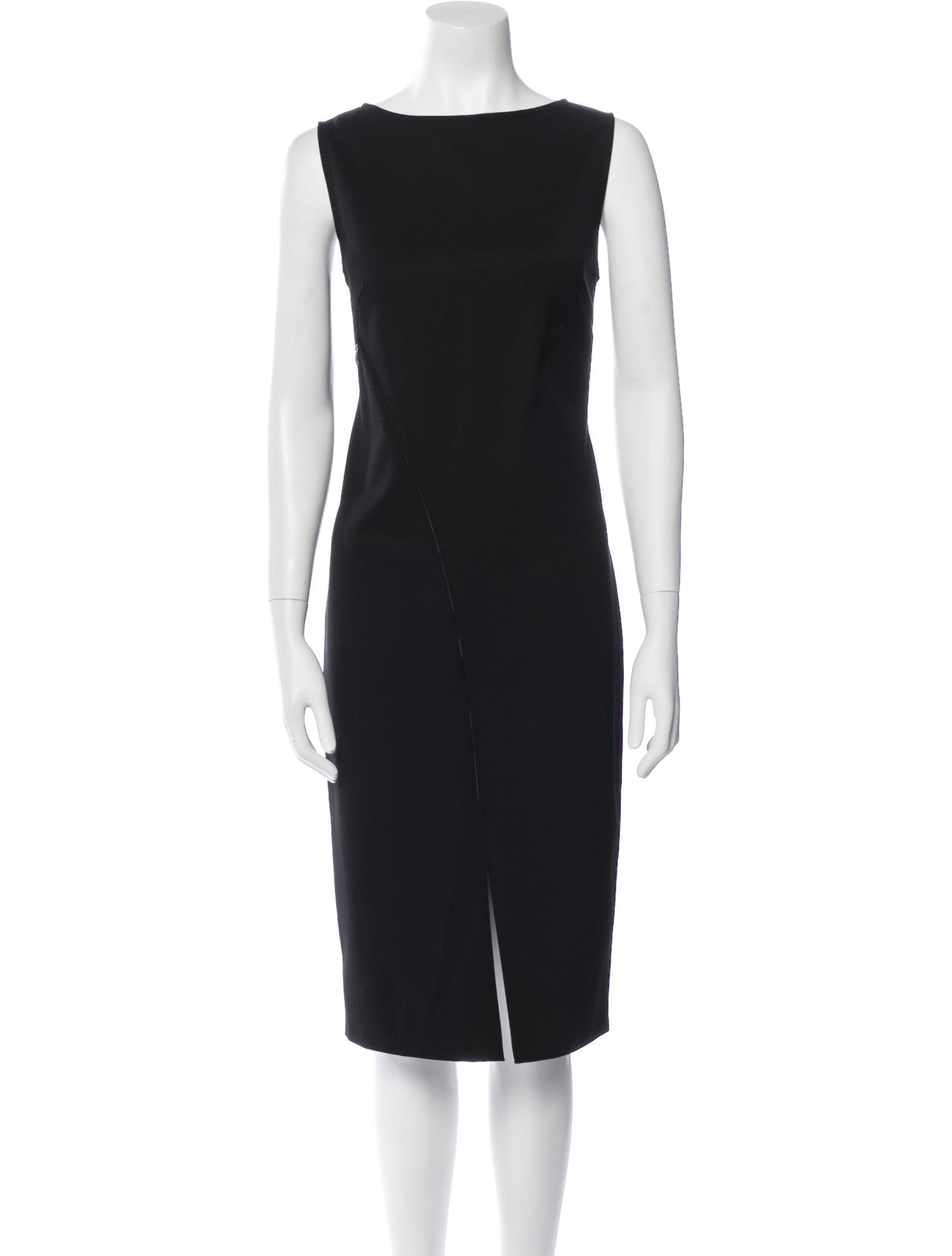 Claude Montana Bateau Neckline Midi Length Dress
