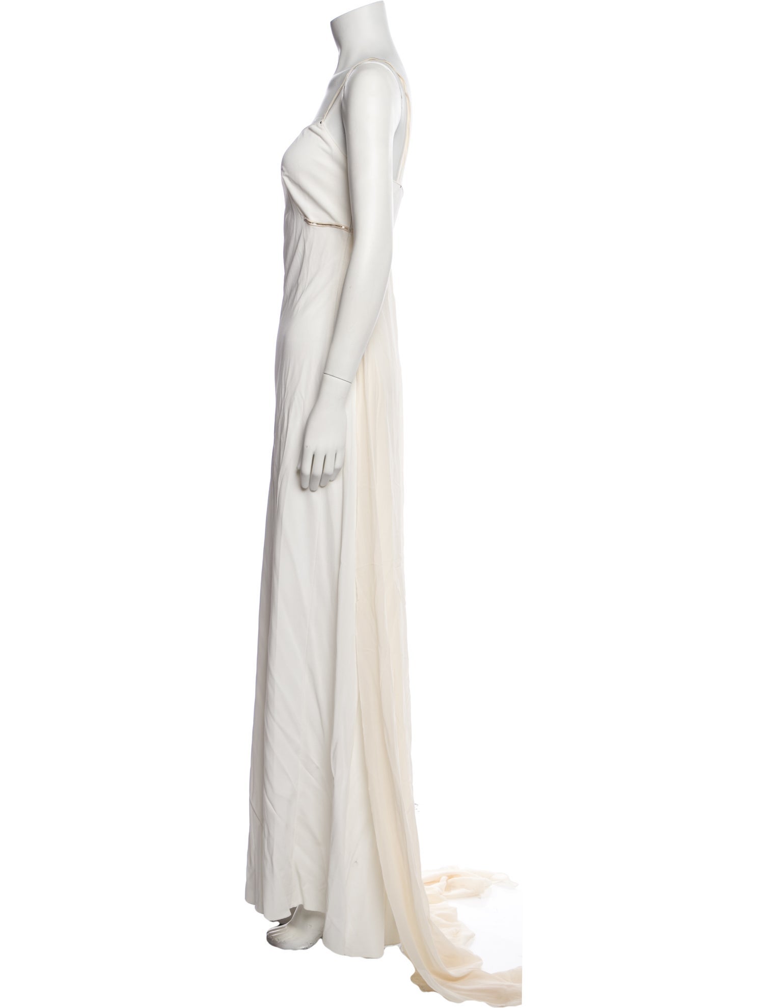 Claude Montana Square Neckline Long Dress