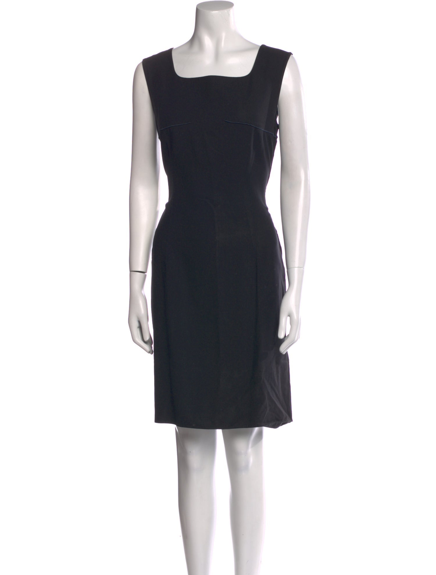 Claude Montana Square Neckline Knee-Length Dress