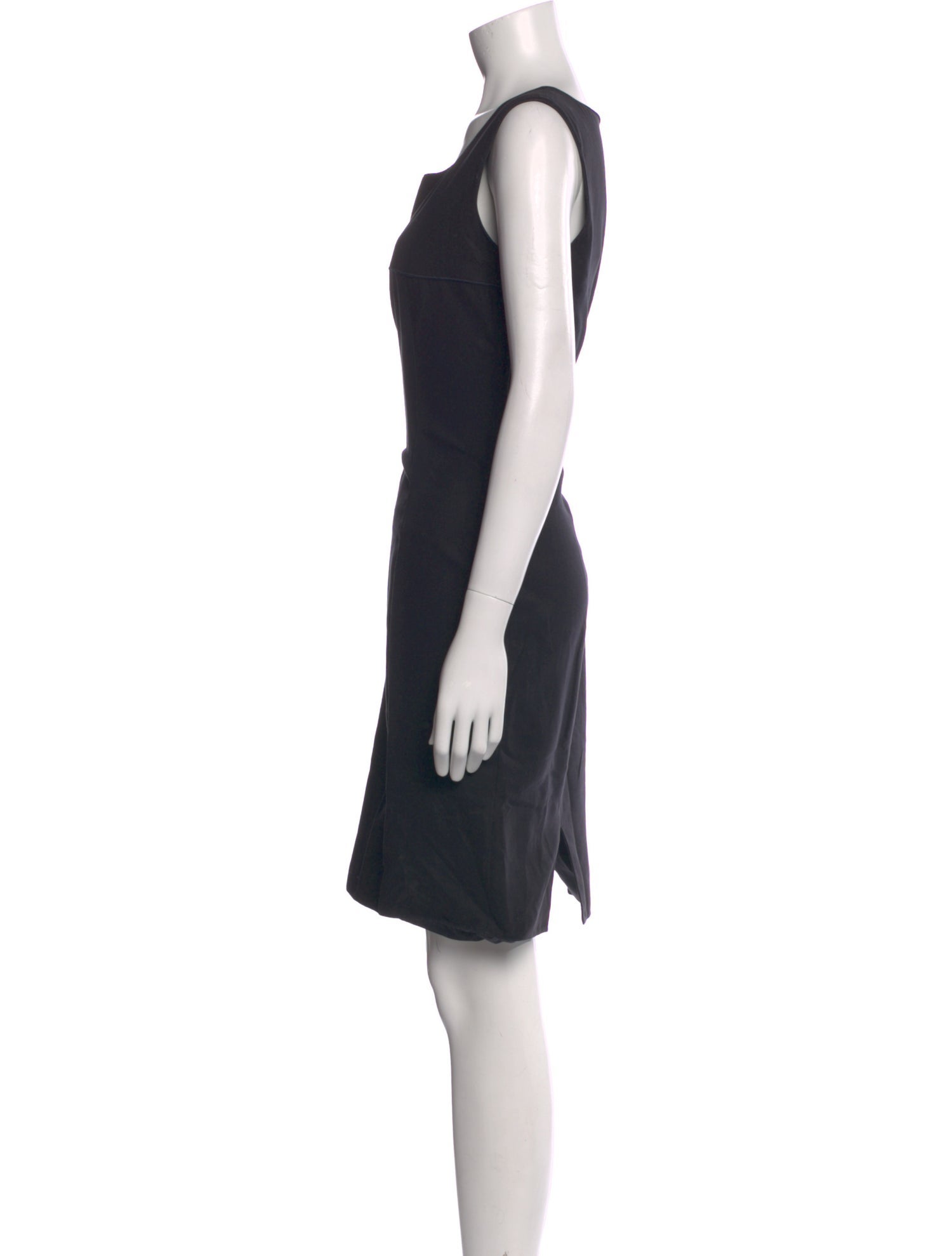 Claude Montana Square Neckline Knee-Length Dress