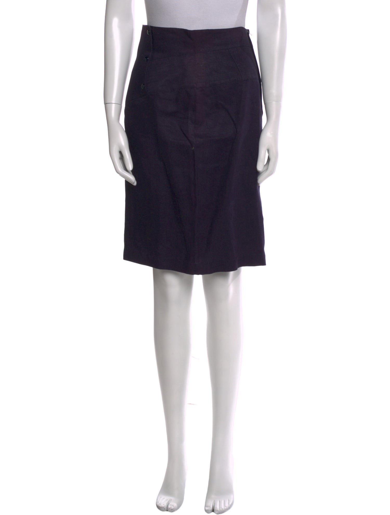 Claude Montana Linen Knee-Length Skirt