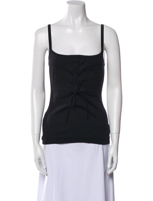 Claude Montana Square Neckline Sleeveless Top
