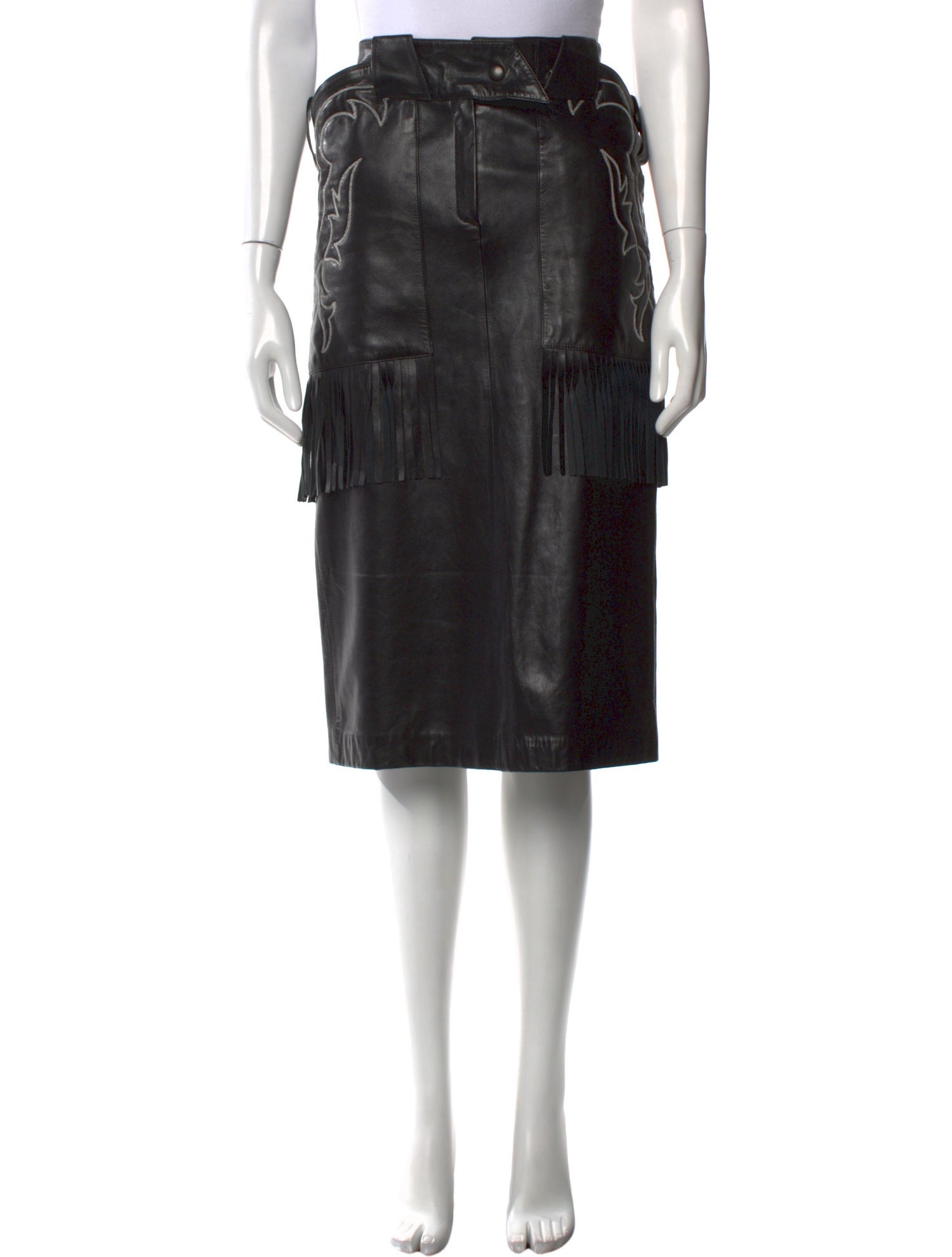 Claude Montana Vintage Knee-Length Skirt