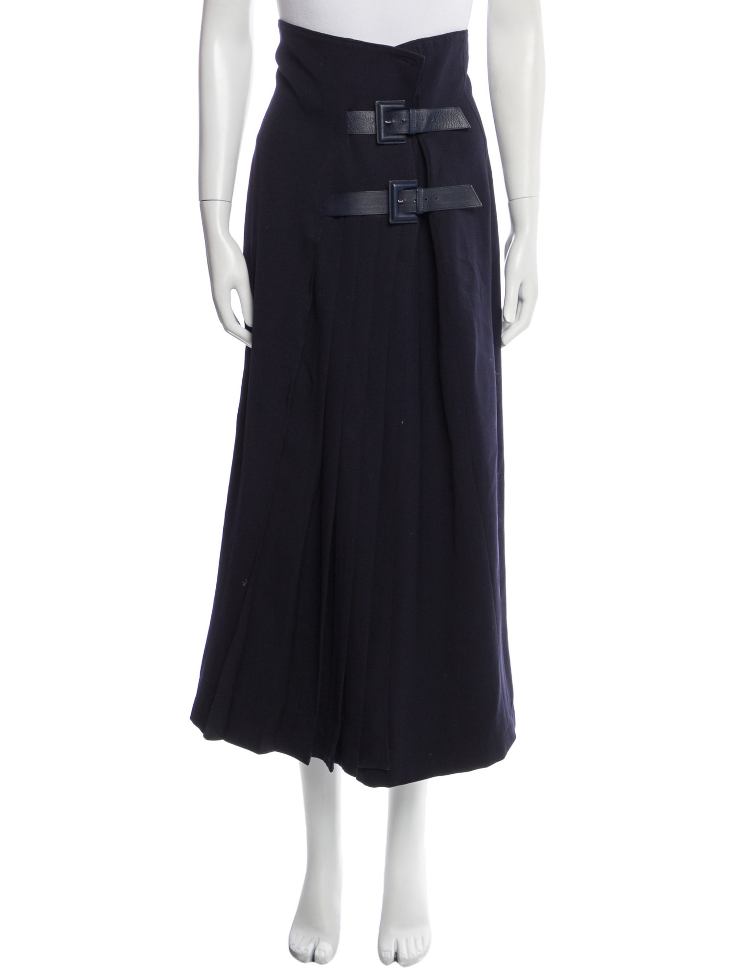 Claude Montana Wool Midi Length Skirt