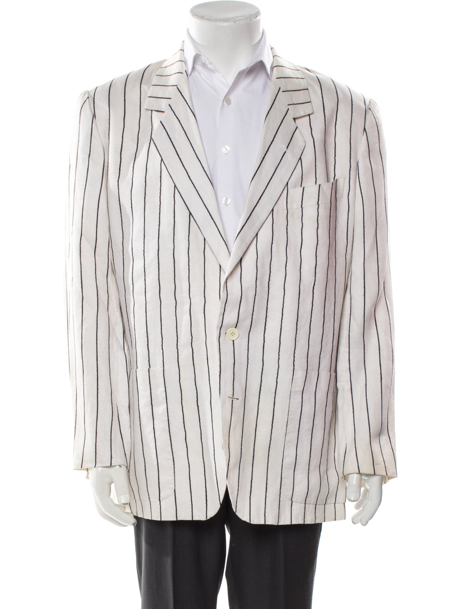 Claude Montana Linen Striped Blazer