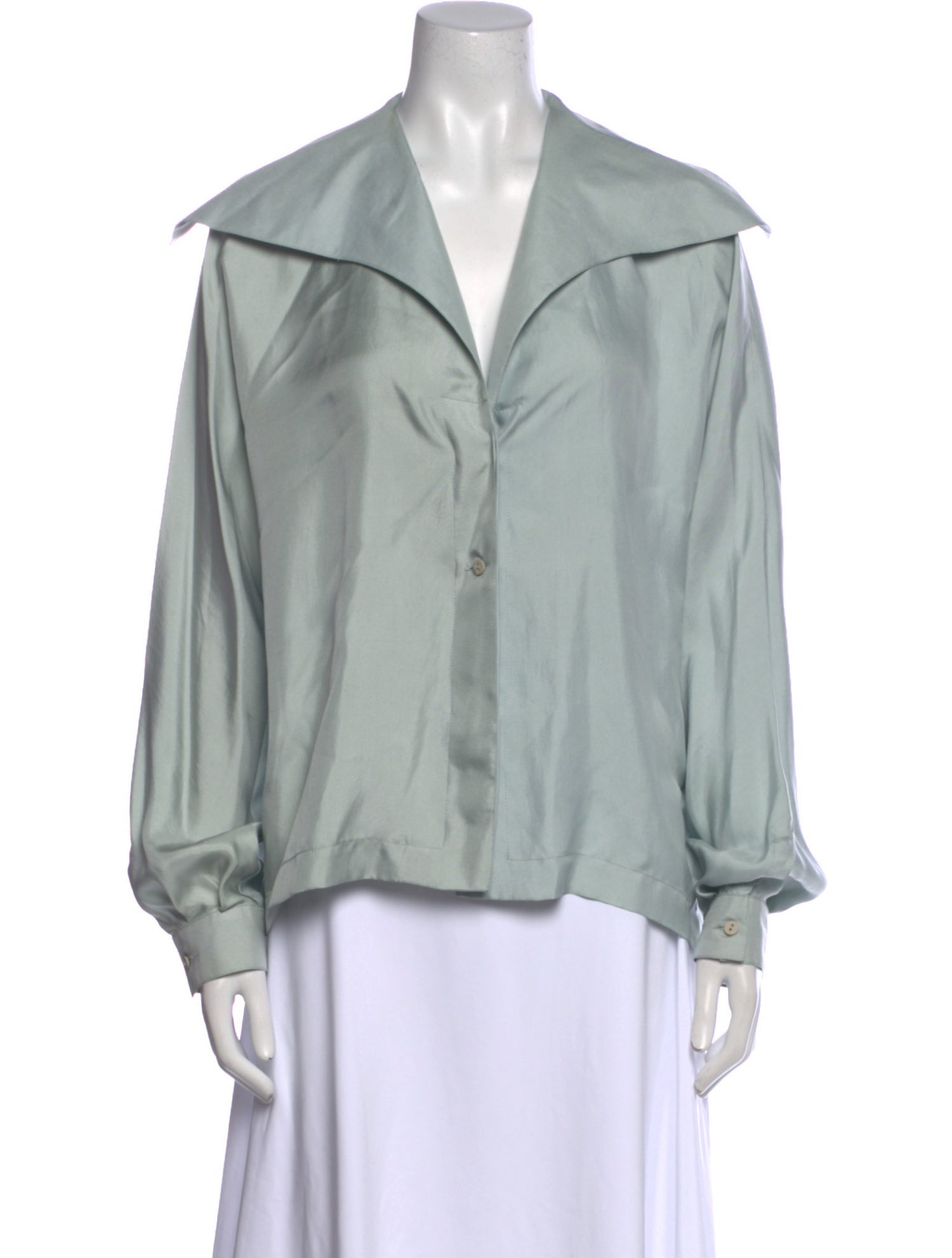 Claude Montana Silk V-Neck Blouse