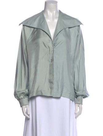 Claude Montana Silk V-Neck Blouse