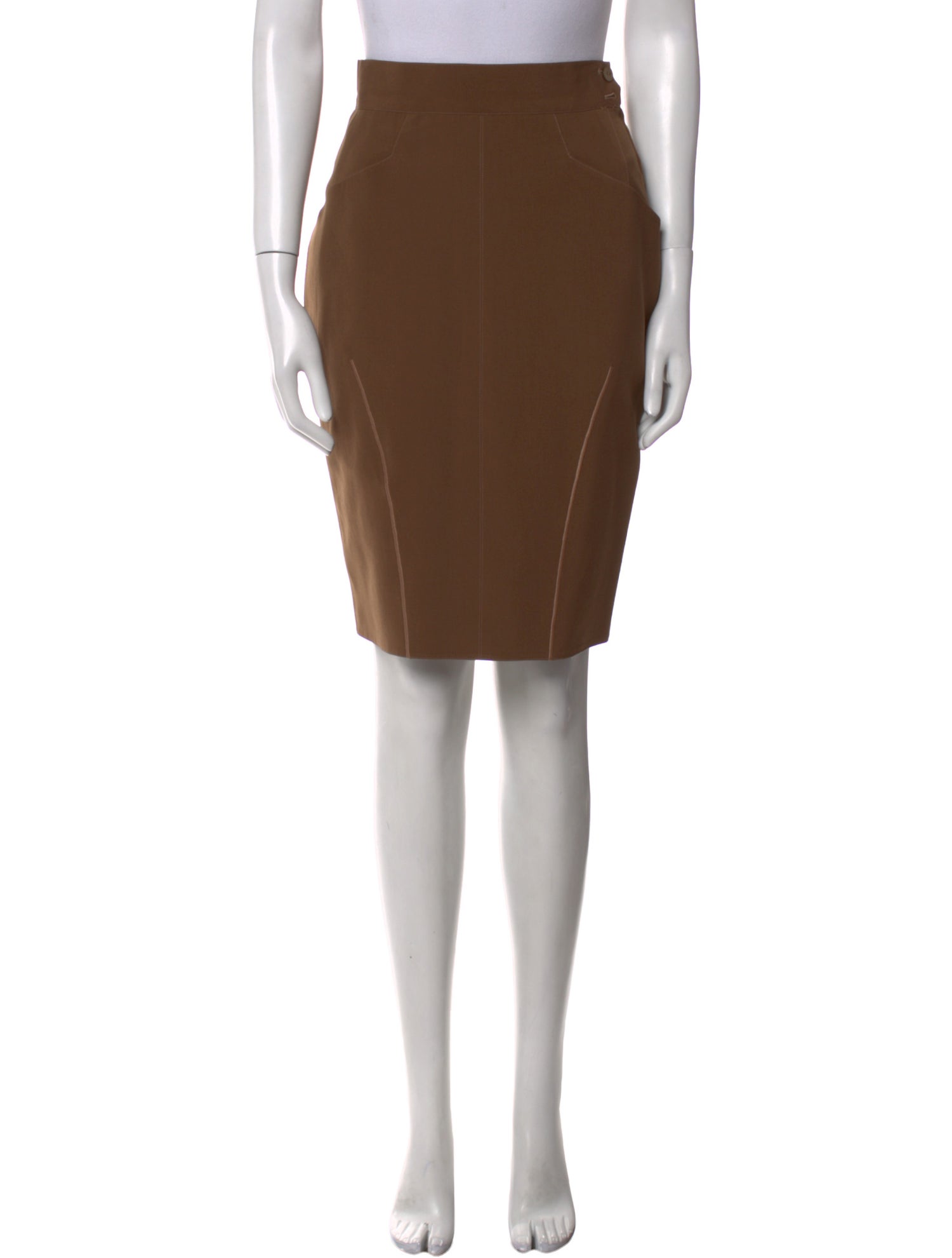Claude Montana Wool Knee-Length Skirt