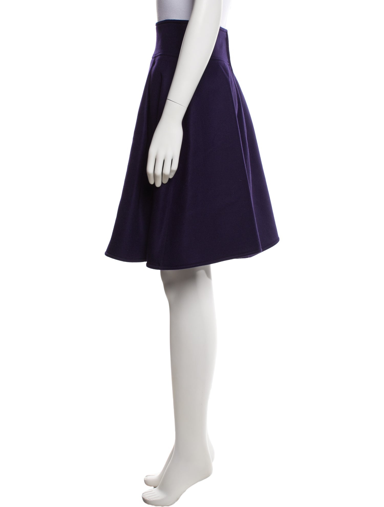 Claude Montana Pleated Accents Knee-Length Skirt