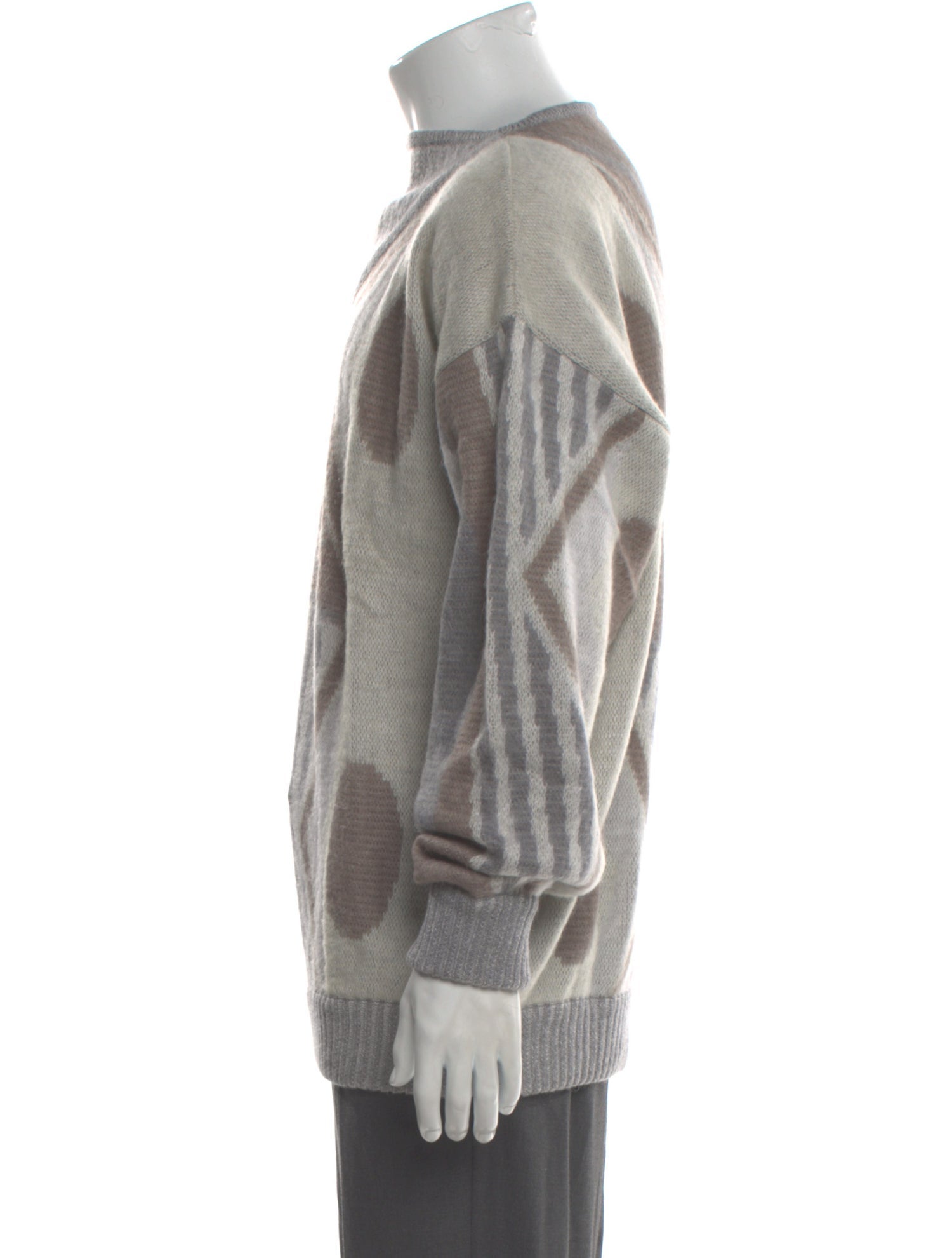 Claude Montana Printed Mock Neck Pullover