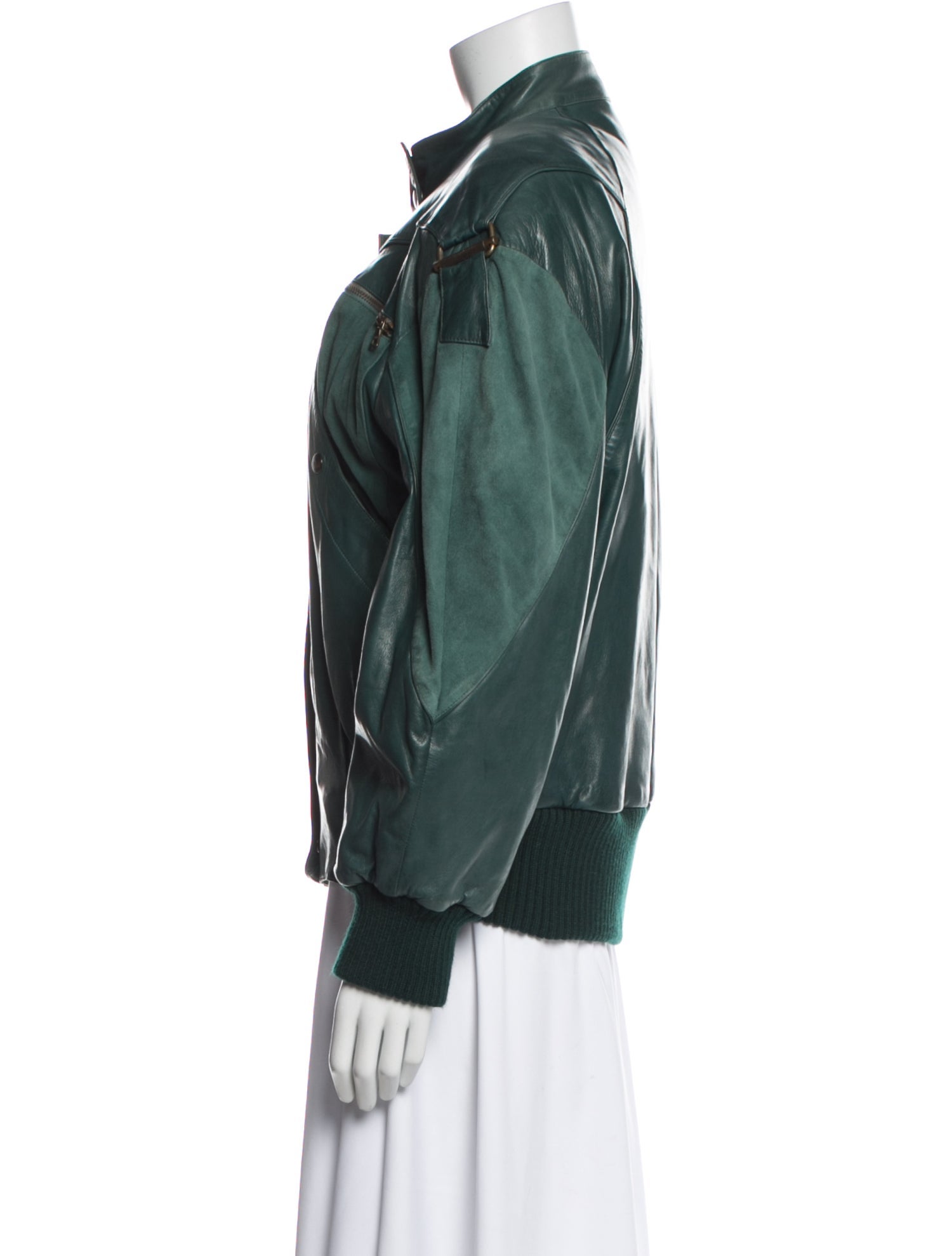 Claude Montana Lamb Leather Bomber Jacket