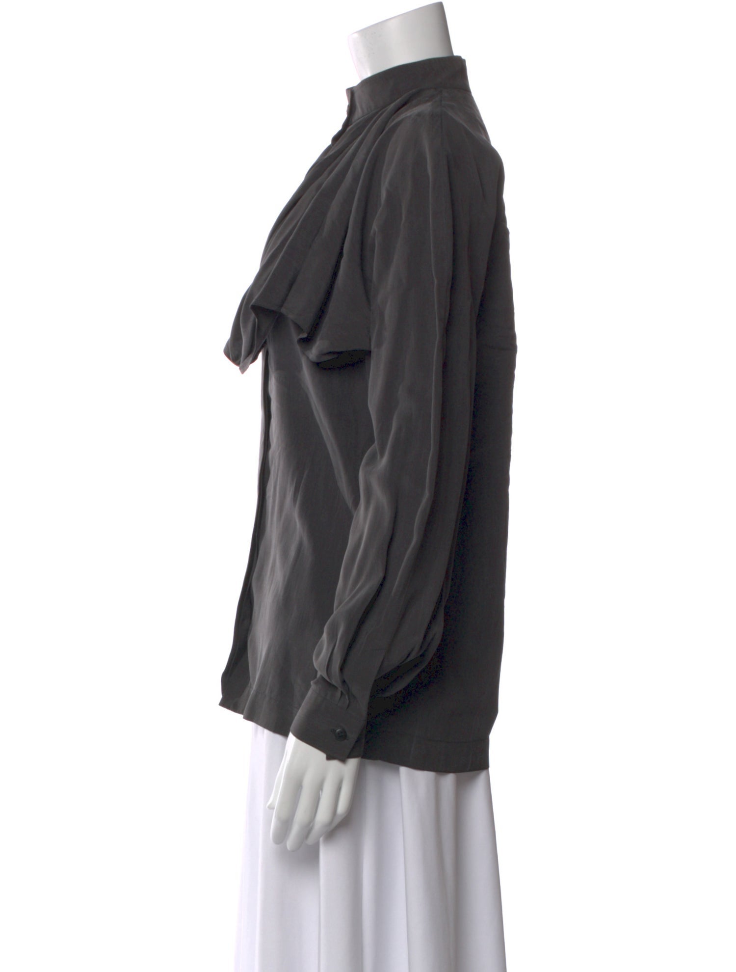 Claude Montana Silk Long Sleeve Blouse
