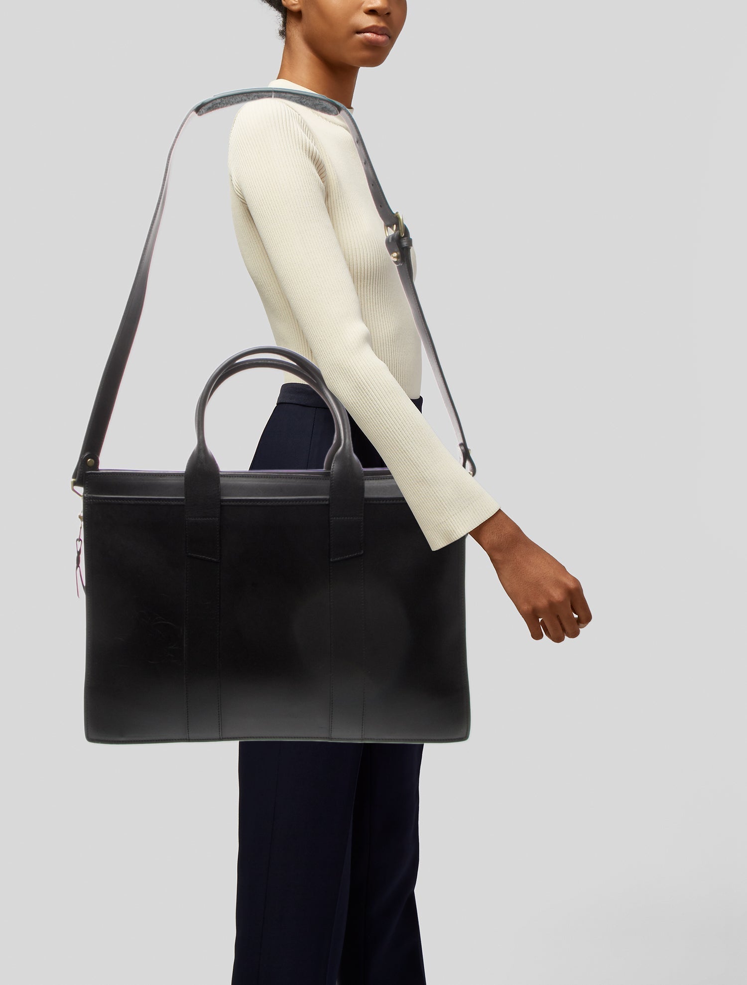 Frank Clegg Leather Top Handle Bag