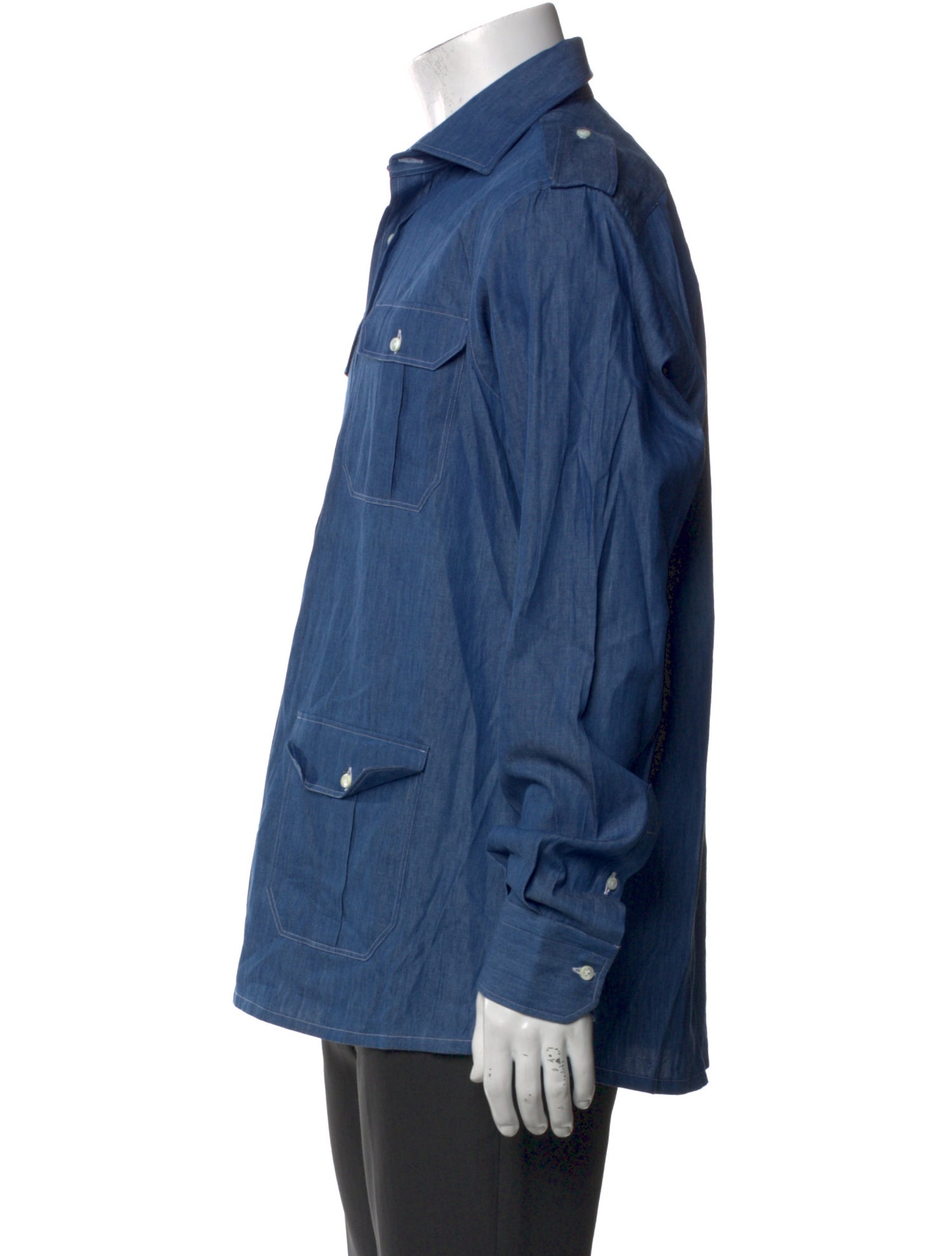 Cifonelli Long Sleeve Denim Shirt