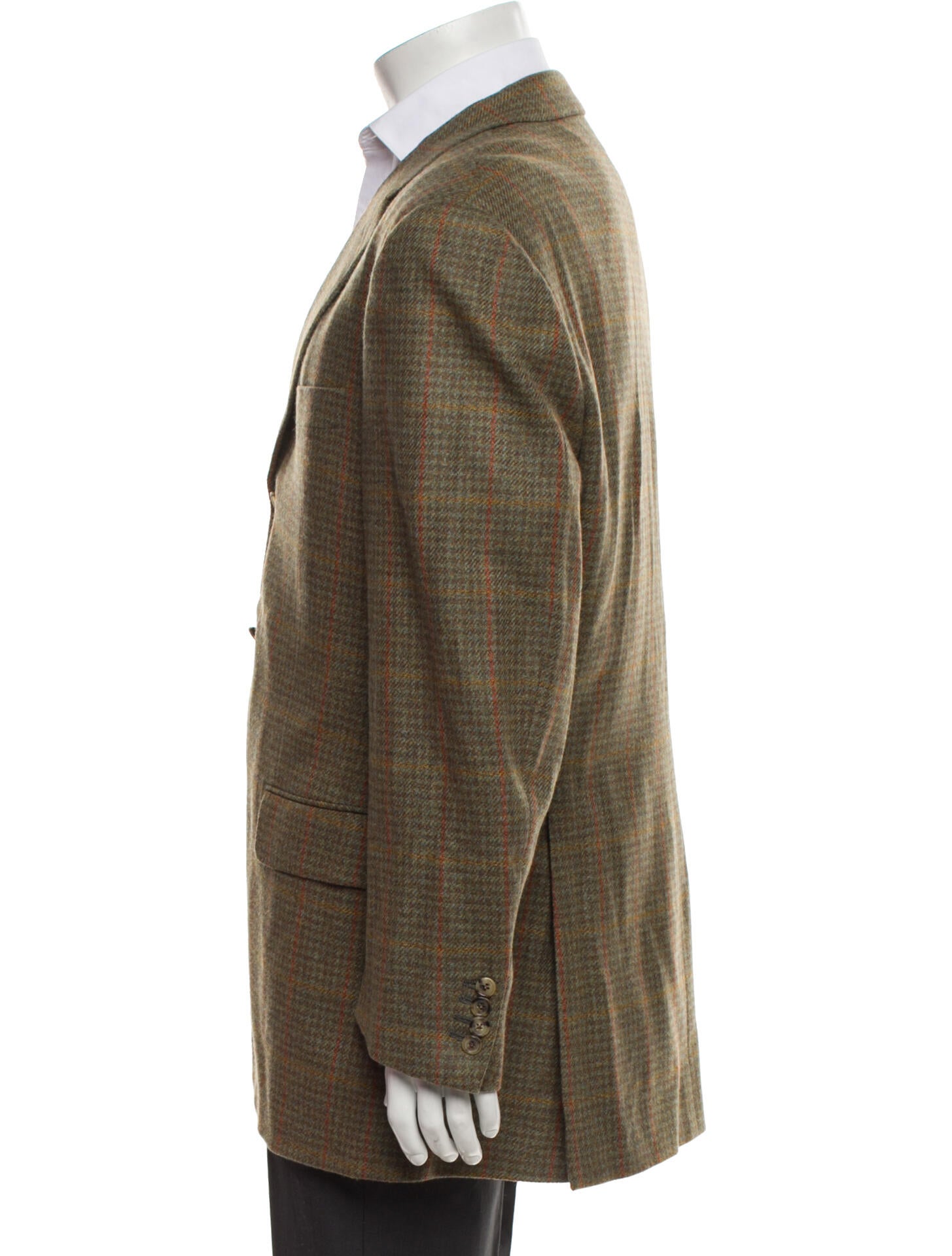 Cifonelli Cashmere Plaid Print Blazer