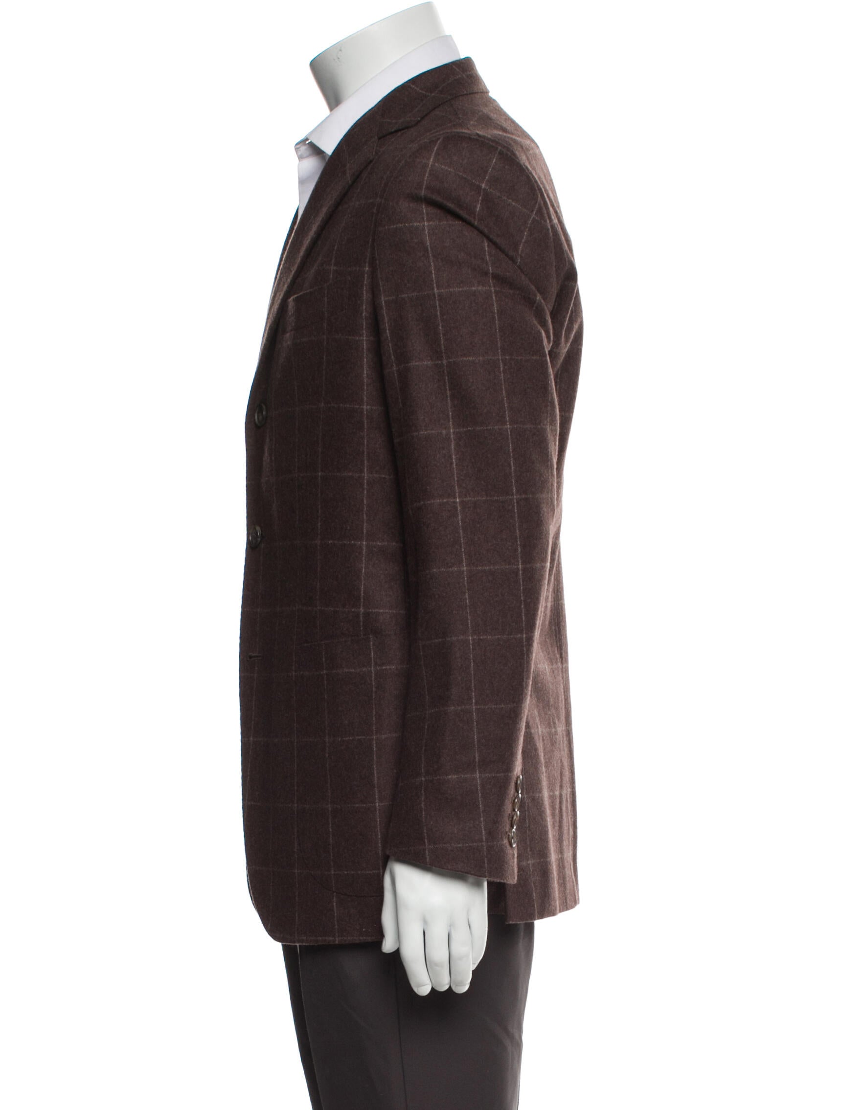 Cifonelli Wool Plaid Print Blazer
