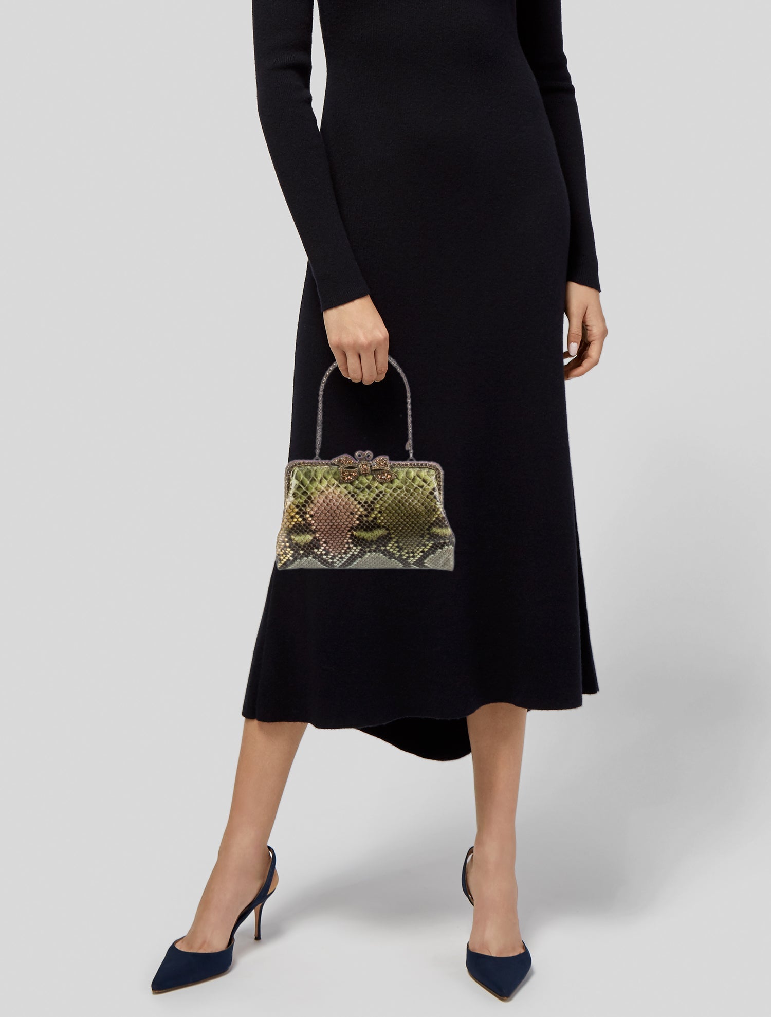 Clara Kasavina Snakeskin Top Handle Bag