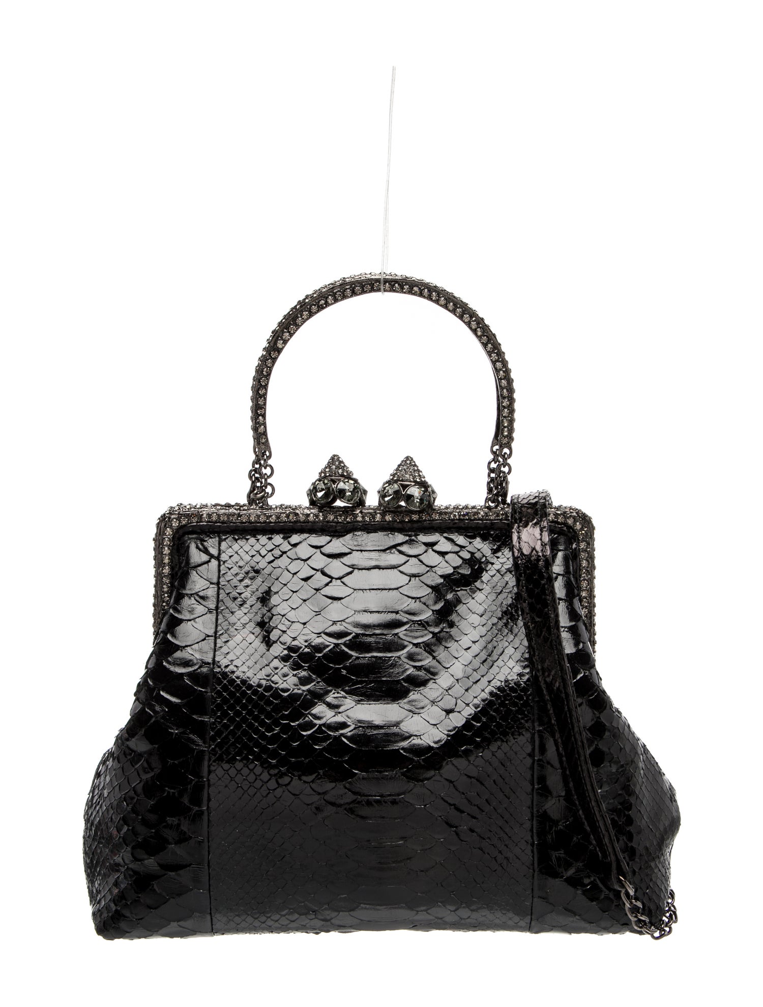 Clara Kasavina Embossed Leather Top Handle Bag