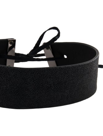 Colette Malouf Leather Choker Necklace