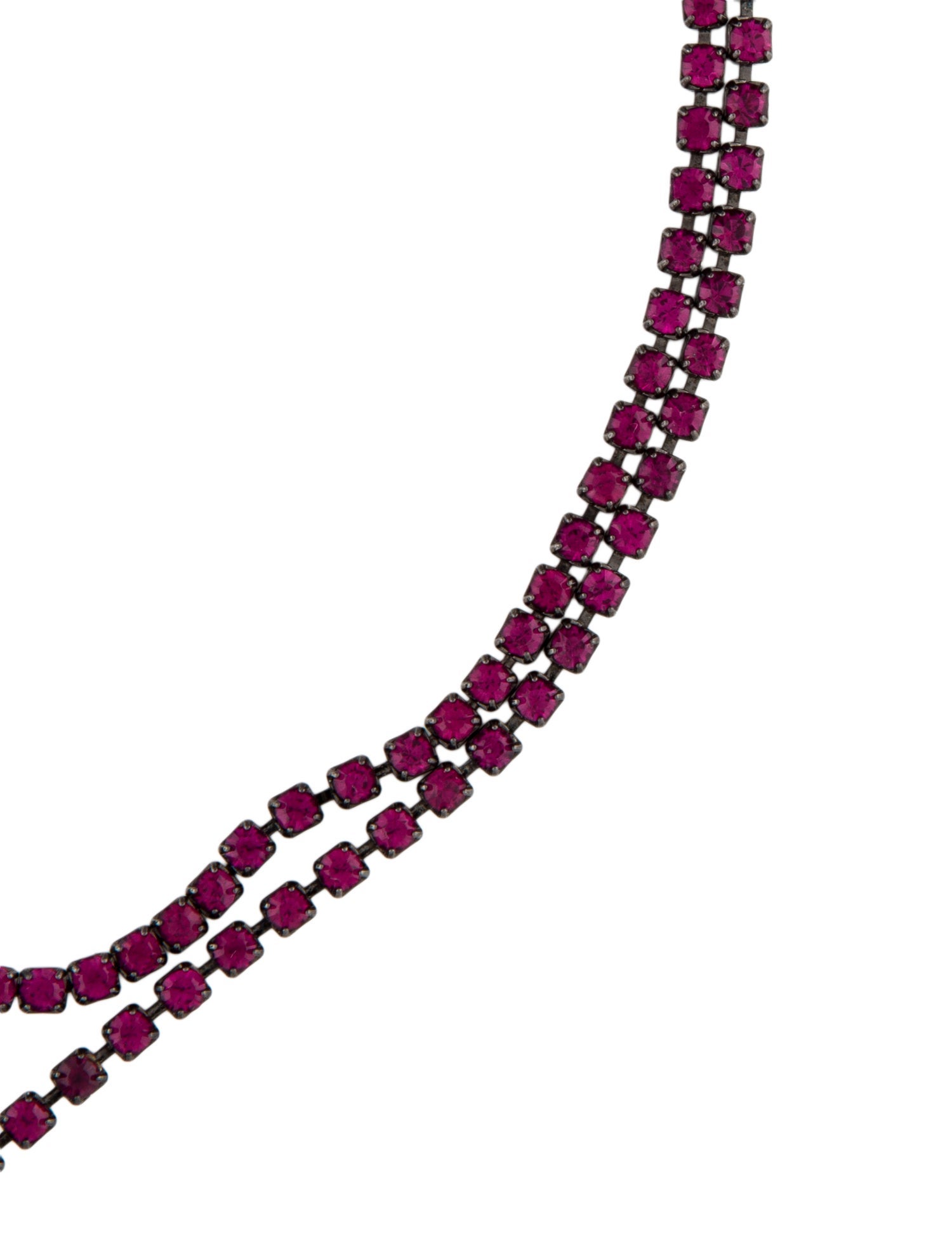 Colette Malouf Crystal and Thread Collar Necklace