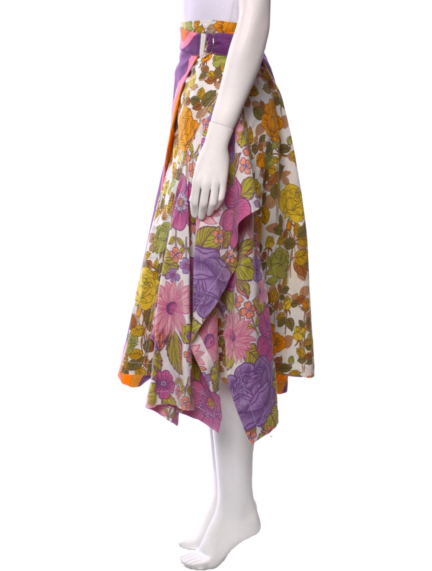 Colville Floral Print Midi Length Skirt