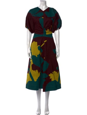 Colville Floral Print Midi Length Dress