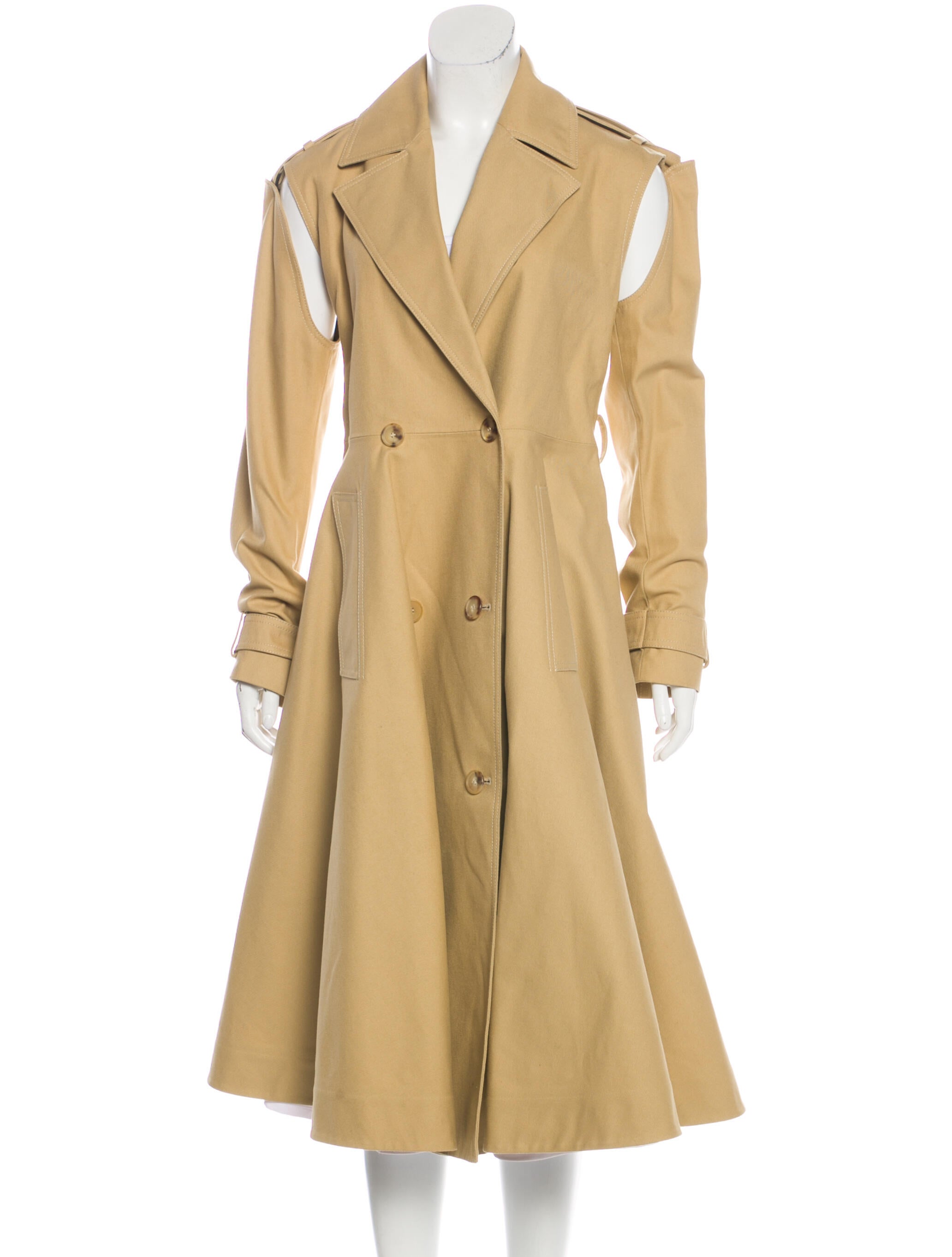 calvin klein tan trench coat