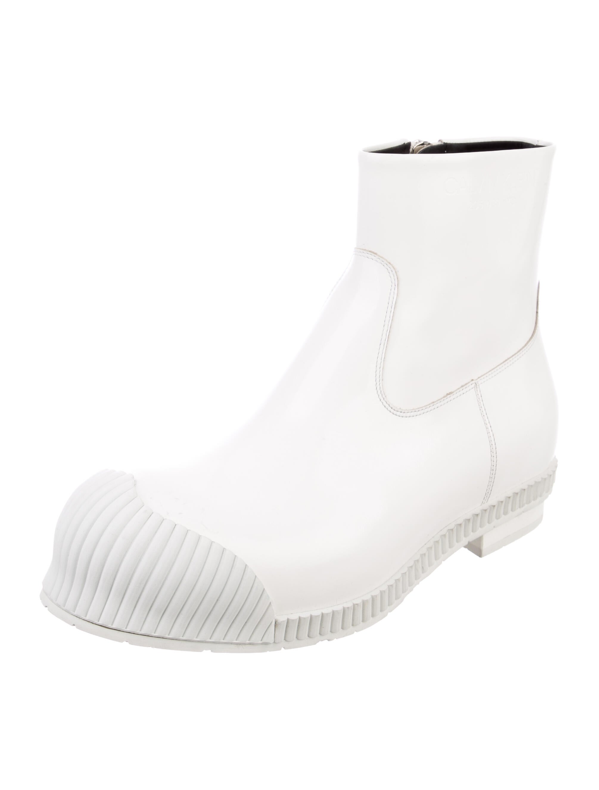 calvin klein 205w39nyc dense spazzolato leather boots