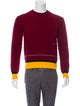 Calvin Klein 205W39NYC Stripe-Accented Wool Sweater