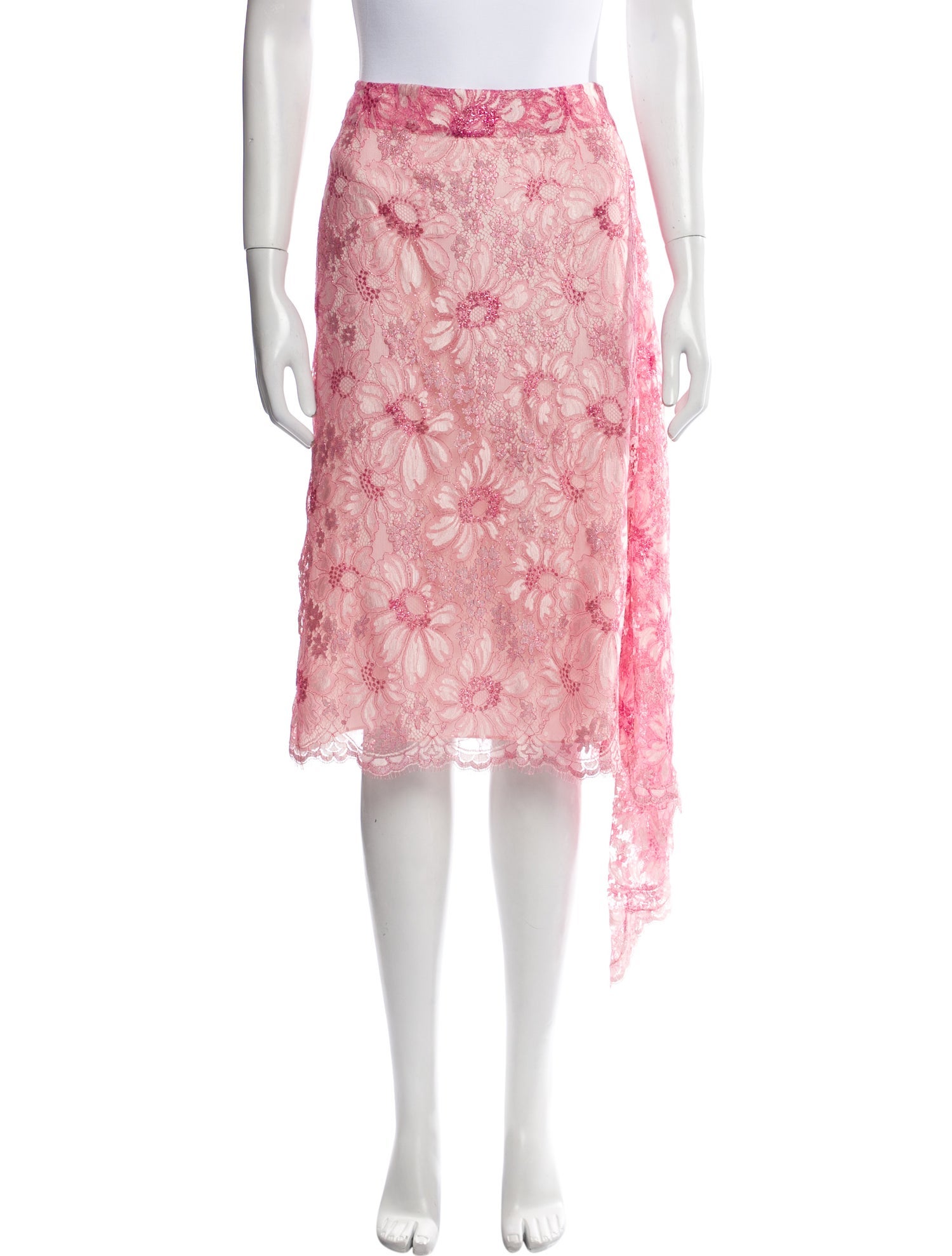 Calvin Klein 205W39NYC Floral Print Midi Length Skirt