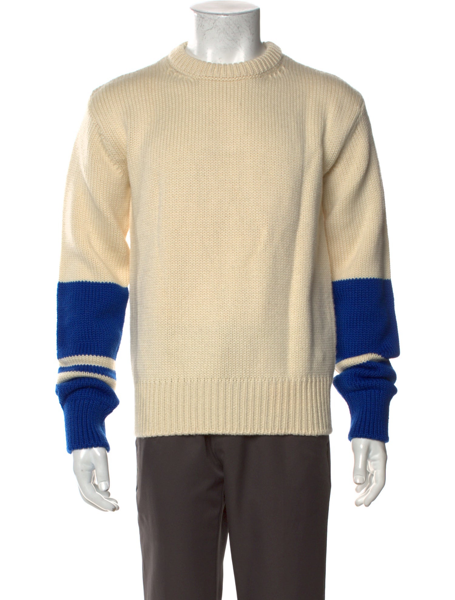 Calvin Klein 205W39NYC Wool Colorblock Pattern Pullover