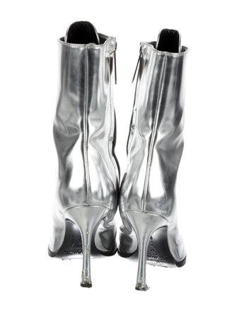 Calvin Klein 205W39NYC Patent Leather Cutout Accent Lace-Up Boots