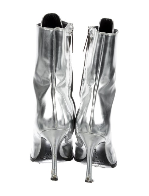 Calvin Klein 205W39NYC Patent Leather Cutout Accent Lace-Up Boots