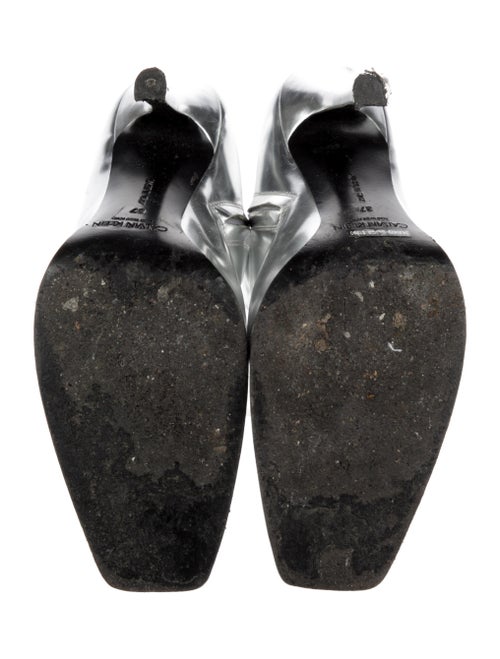 Calvin Klein 205W39NYC Patent Leather Cutout Accent Lace-Up Boots