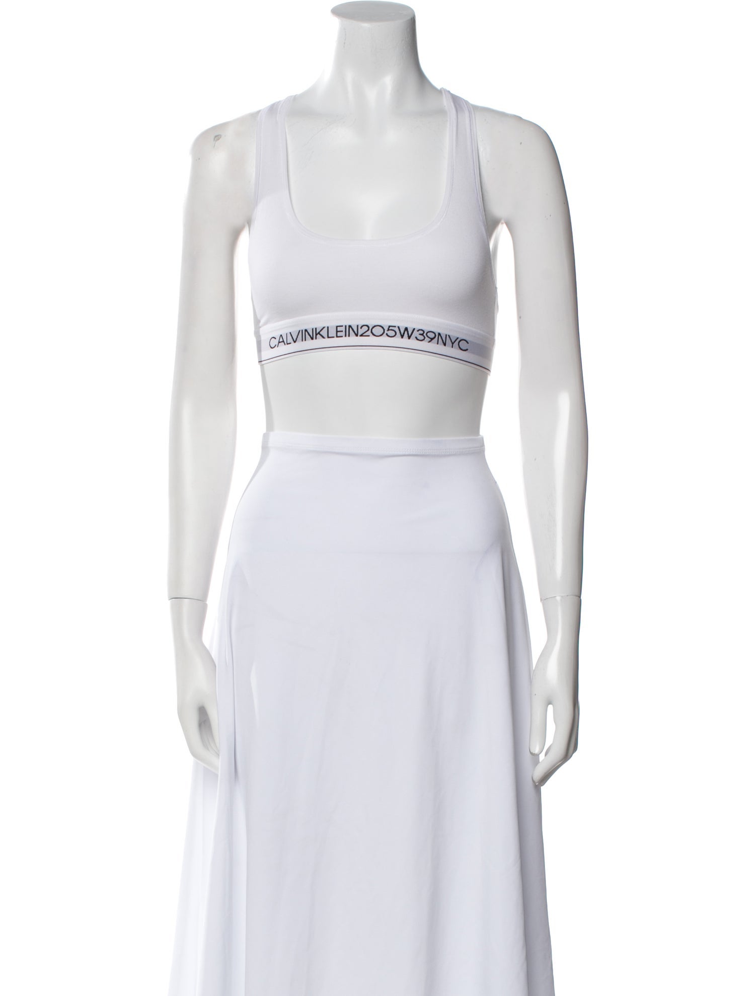 Calvin Klein 205W39NYC Square Neckline Sleeveless Crop Top