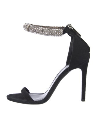 Calvin Klein 205W39NYC Suede Crystal Embellishments Sandals