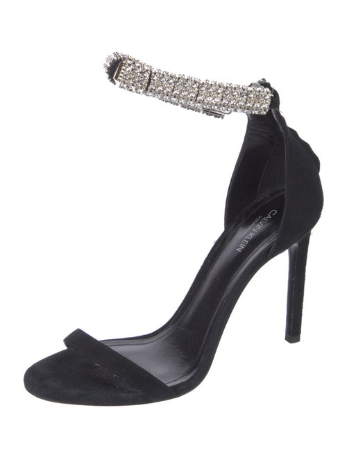 Calvin Klein 205W39NYC Suede Crystal Embellishments Sandals