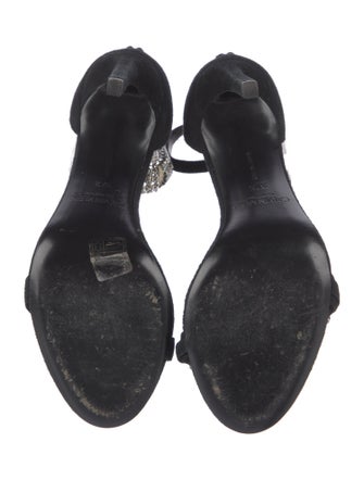 Calvin Klein 205W39NYC Suede Crystal Embellishments Sandals