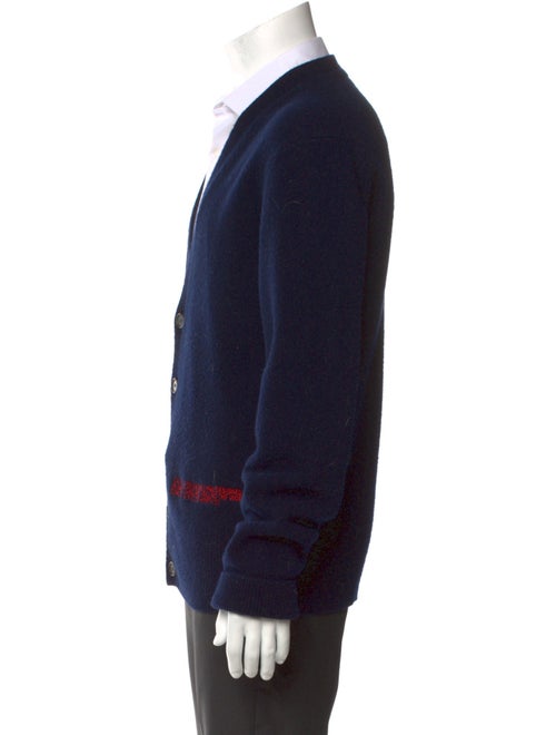 Calvin Klein 205W39NYC Wool Colorblock Pattern Cardigan