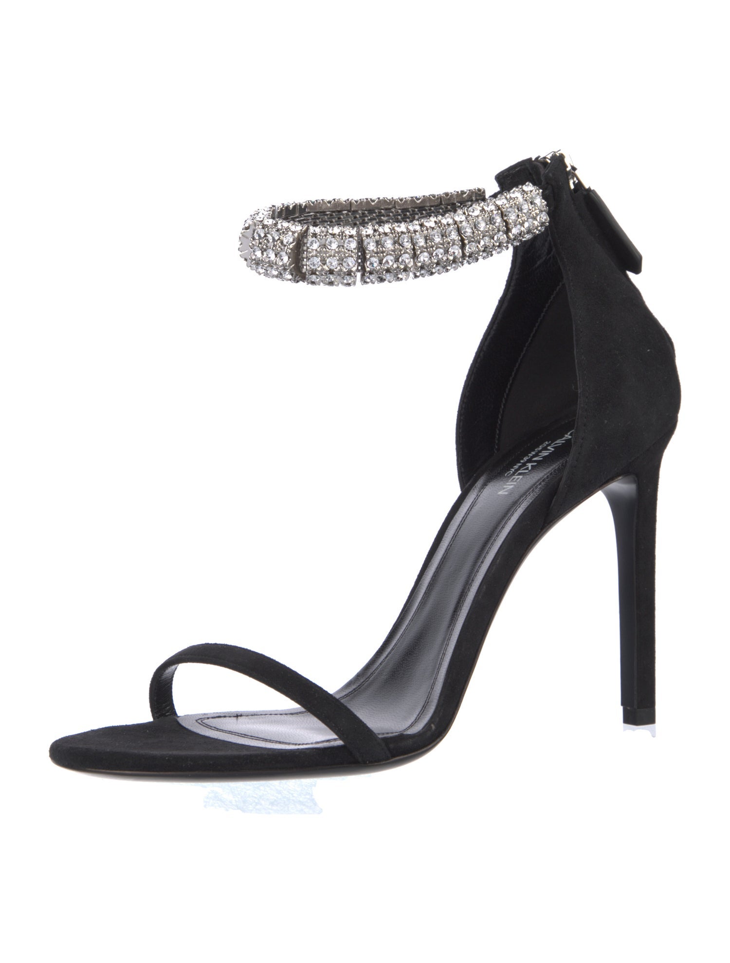 Calvin Klein 205W39NYC Suede Crystal Embellishments Sandals