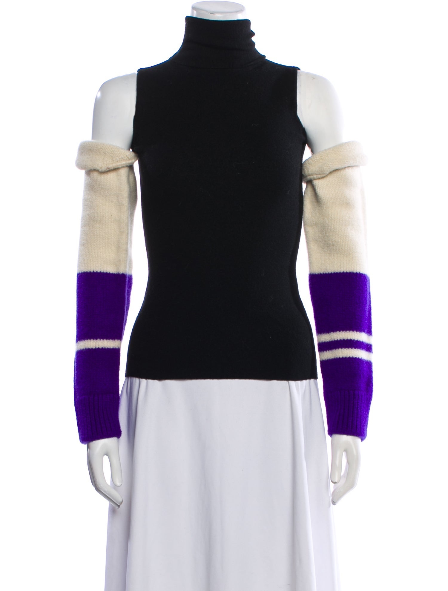 Calvin Klein 205W39NYC Wool Colorblock Pattern Sweater