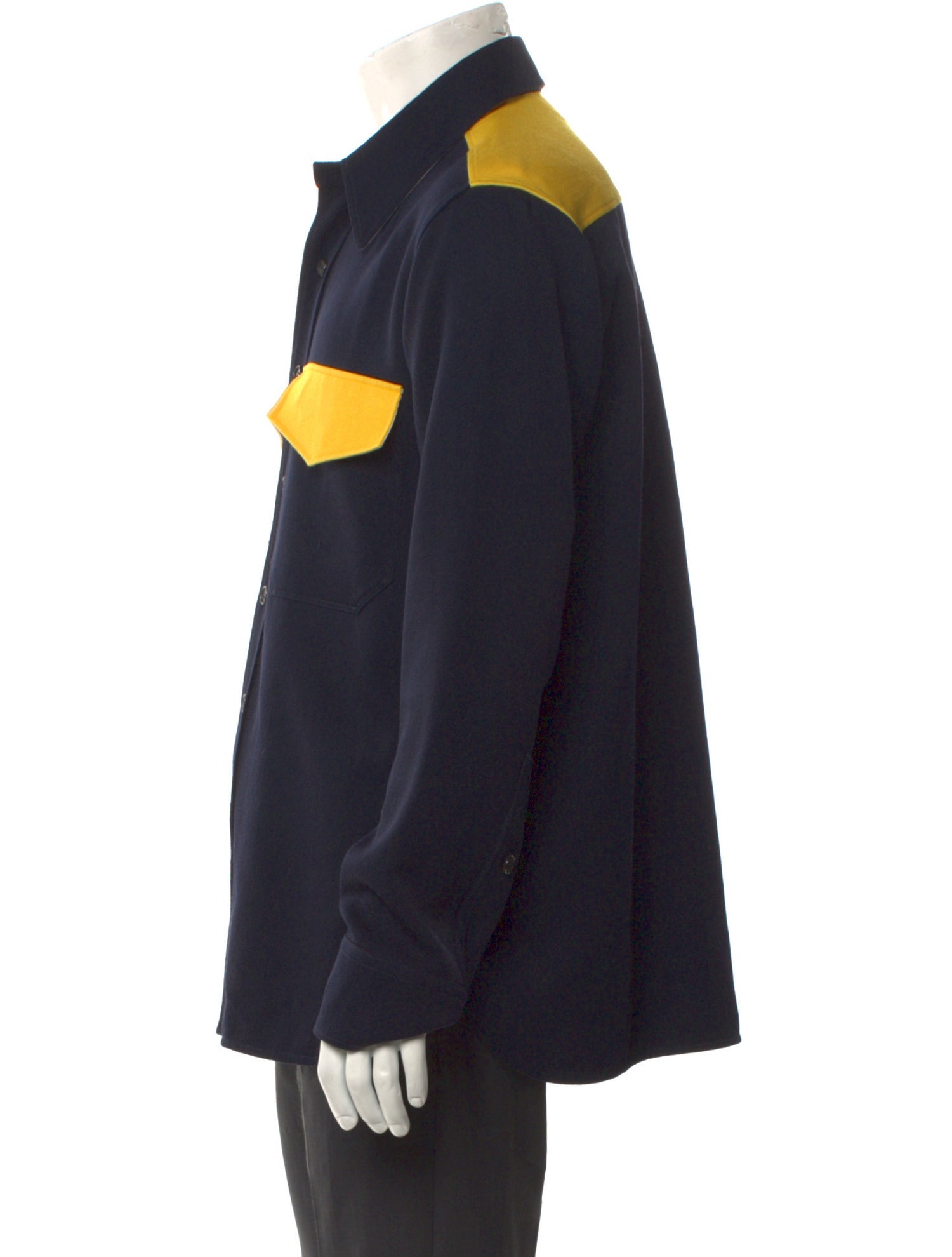 Calvin Klein 205W39NYC Virgin Wool Colorblock Pattern Shirt