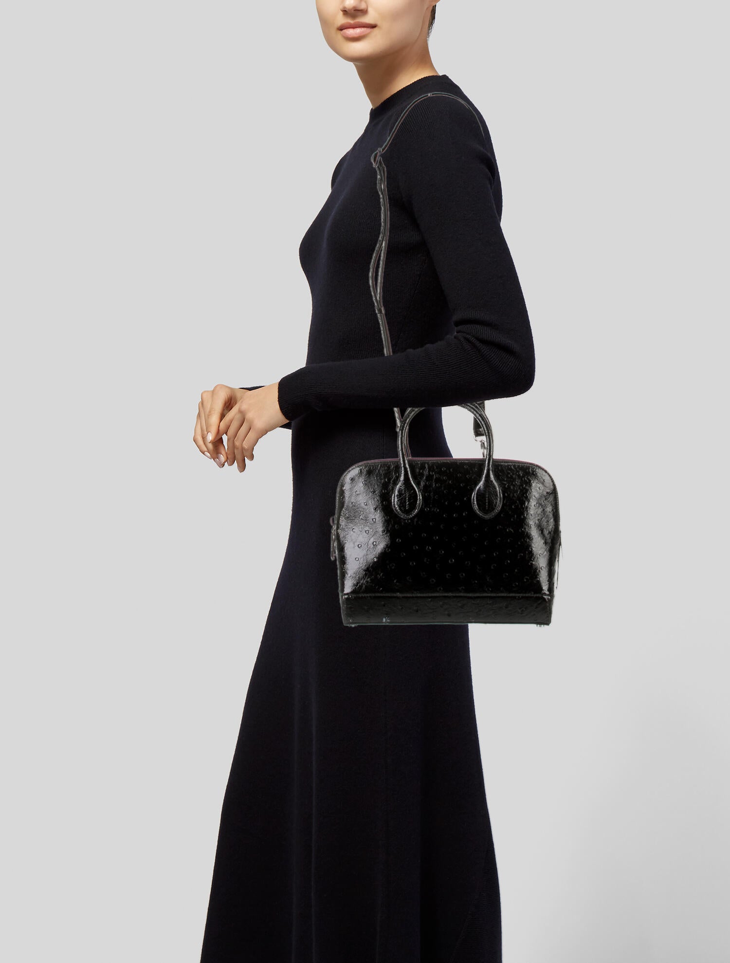 Calvin Klein 205W39NYC Ostrich Top Handle Bag