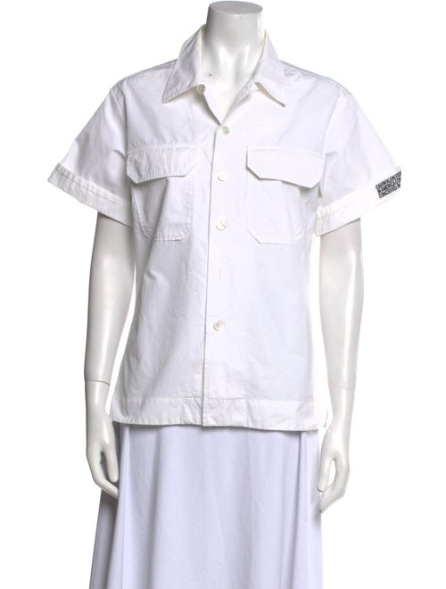 Calvin Klein 205W39NYC Short Sleeve Button-Up Top