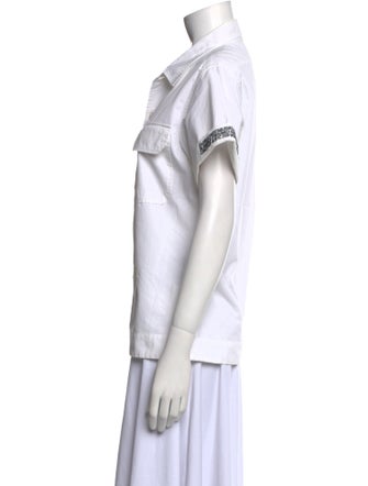 Calvin Klein 205W39NYC Short Sleeve Button-Up Top