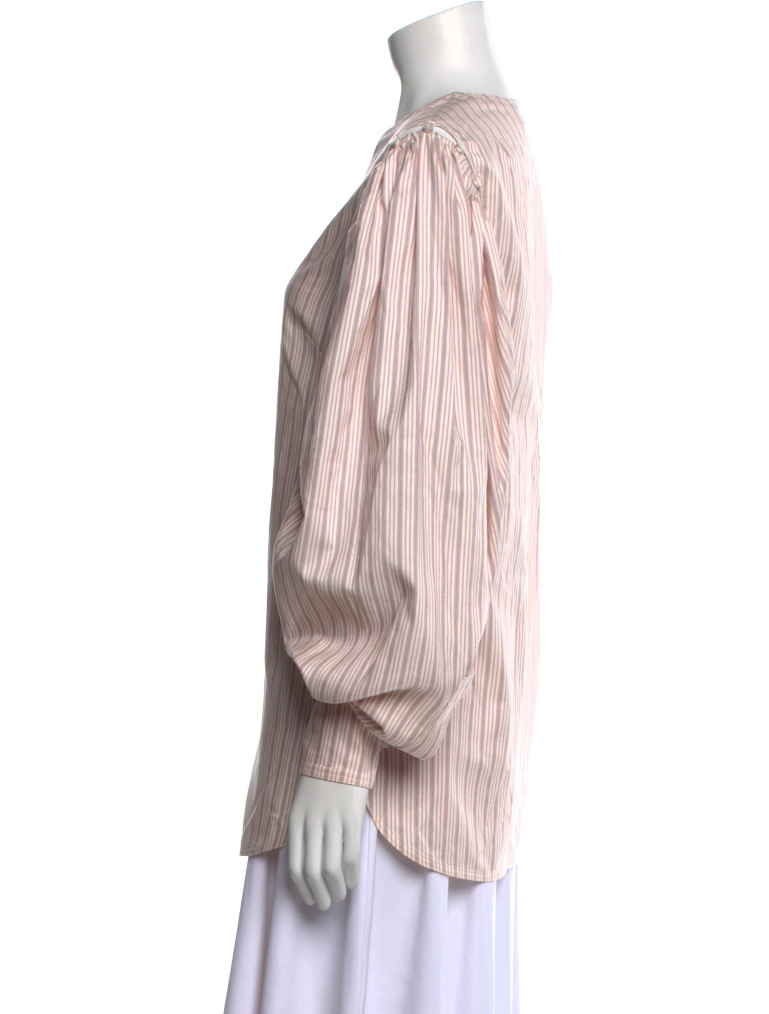 Calvin Klein 205W39NYC Striped Crew Neck Blouse